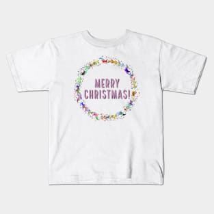 Reindeer Rainbow Sleigh Merry LGTBQ Christmas Kids T-Shirt